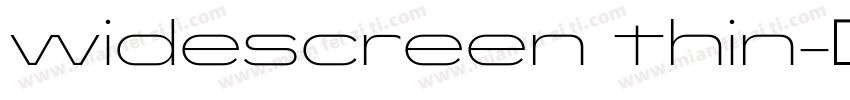 widescreen thin字体转换